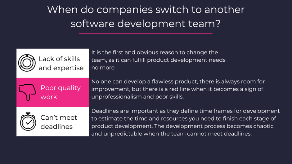 When do companies switch to another software development team l ASD Blog