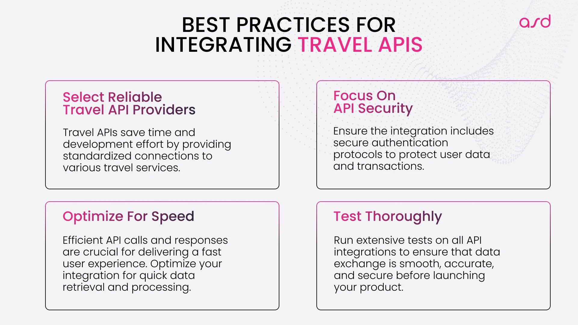 Best practices for Integrating Travel APIs