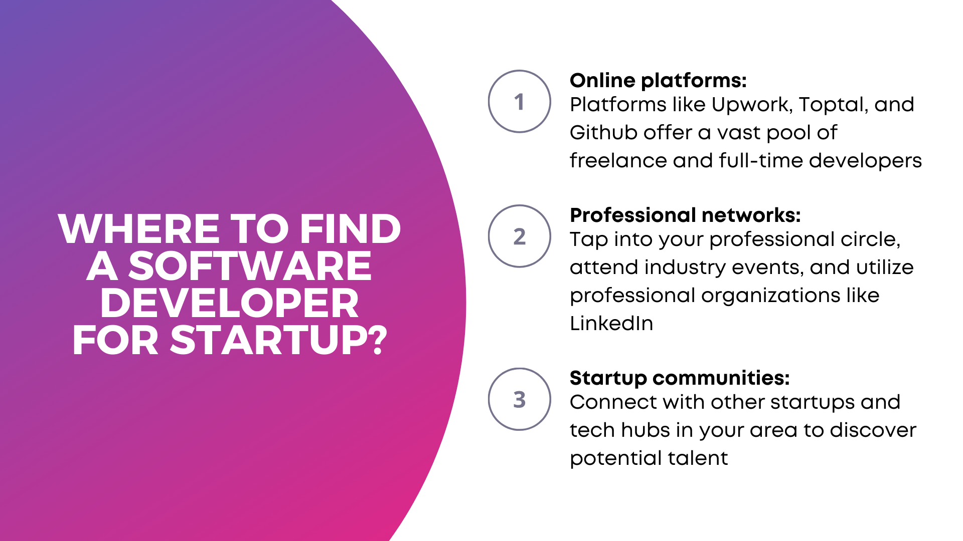 Where to Find a Software Developer for Startup?