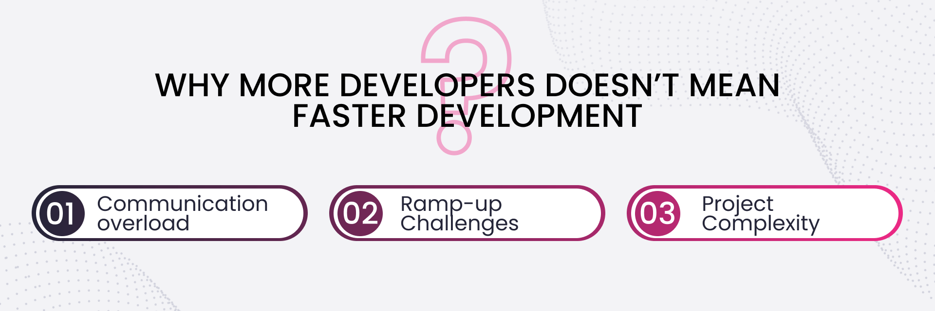 Why more developers doesn’t mean faster development