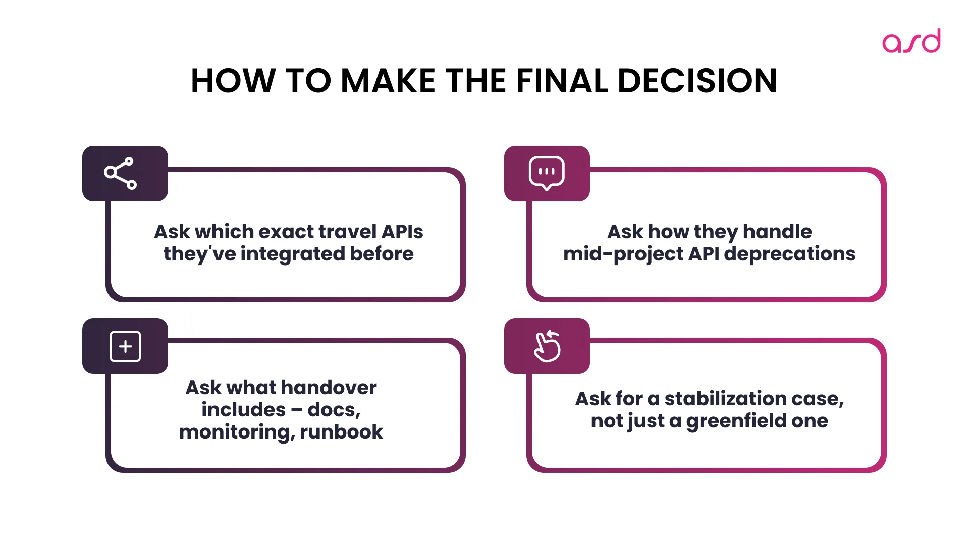 How to Choose a Travel API Integration Company final decision